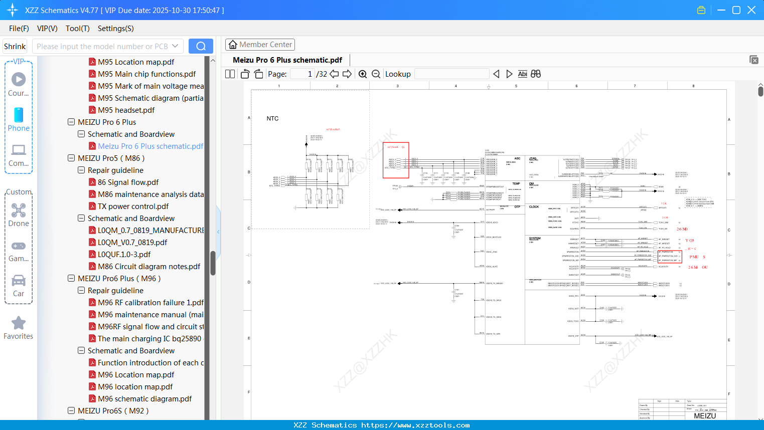 Meizu Pro 6 Plus Schematic